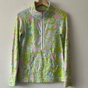 Lilly Pulitzer Skipper Half Zip Popover‎ in Coconut Jungle size XS